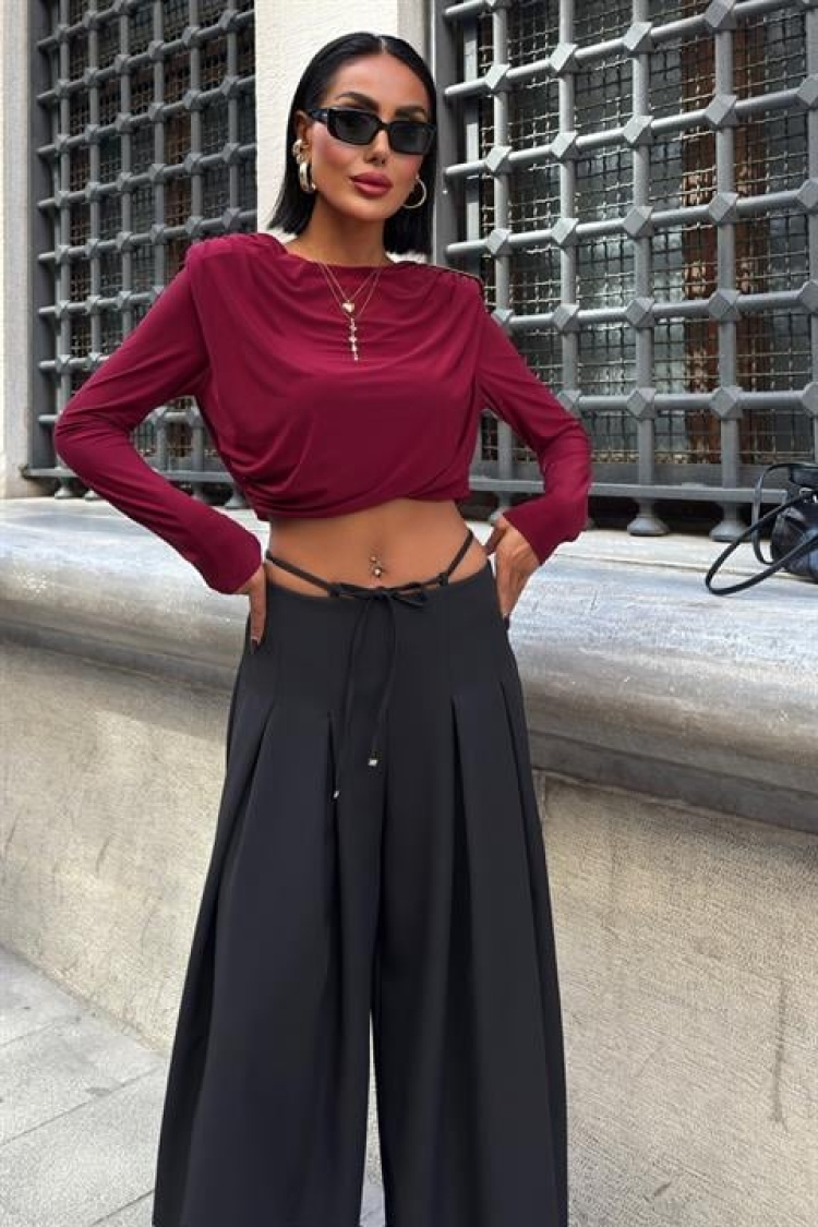 Palazzo Pants With Wide Leg And Drawstring - Brand: Sobe Istanbul - Women & Kids, Baby Clothes Wholesale - TheBS Women
