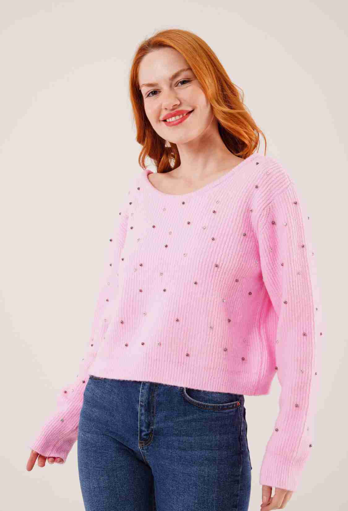 Sweater Oversized Fit Sequined Casual Glam - Brand: Lustrin - Women & Kids, Baby Clothes Wholesale - TheBS Women