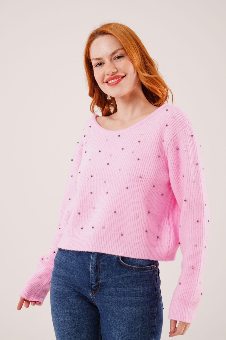 Sweater Oversized Fit Sequined Casual Glam - Brand: Lustrin - Women & Kids, Baby Clothes Wholesale - TheBS Women
