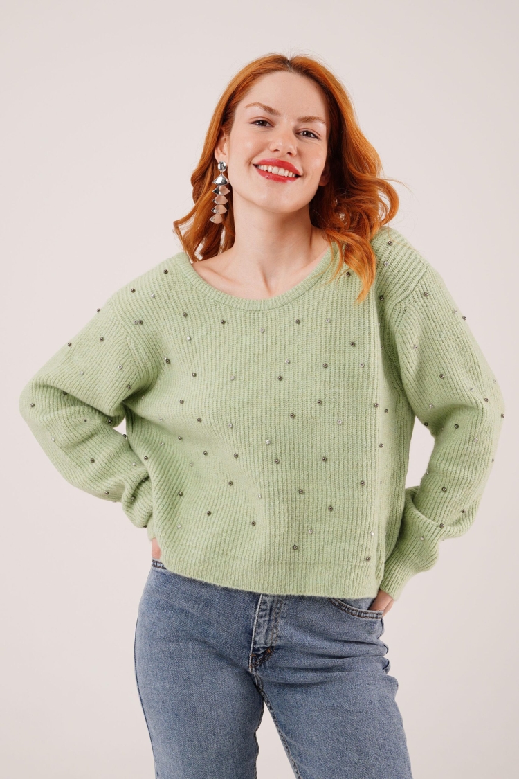Sweater With Sequined DetailRegular Fit - Brand: Lustrin - Women & Kids, Baby Clothes Wholesale - TheBS Women