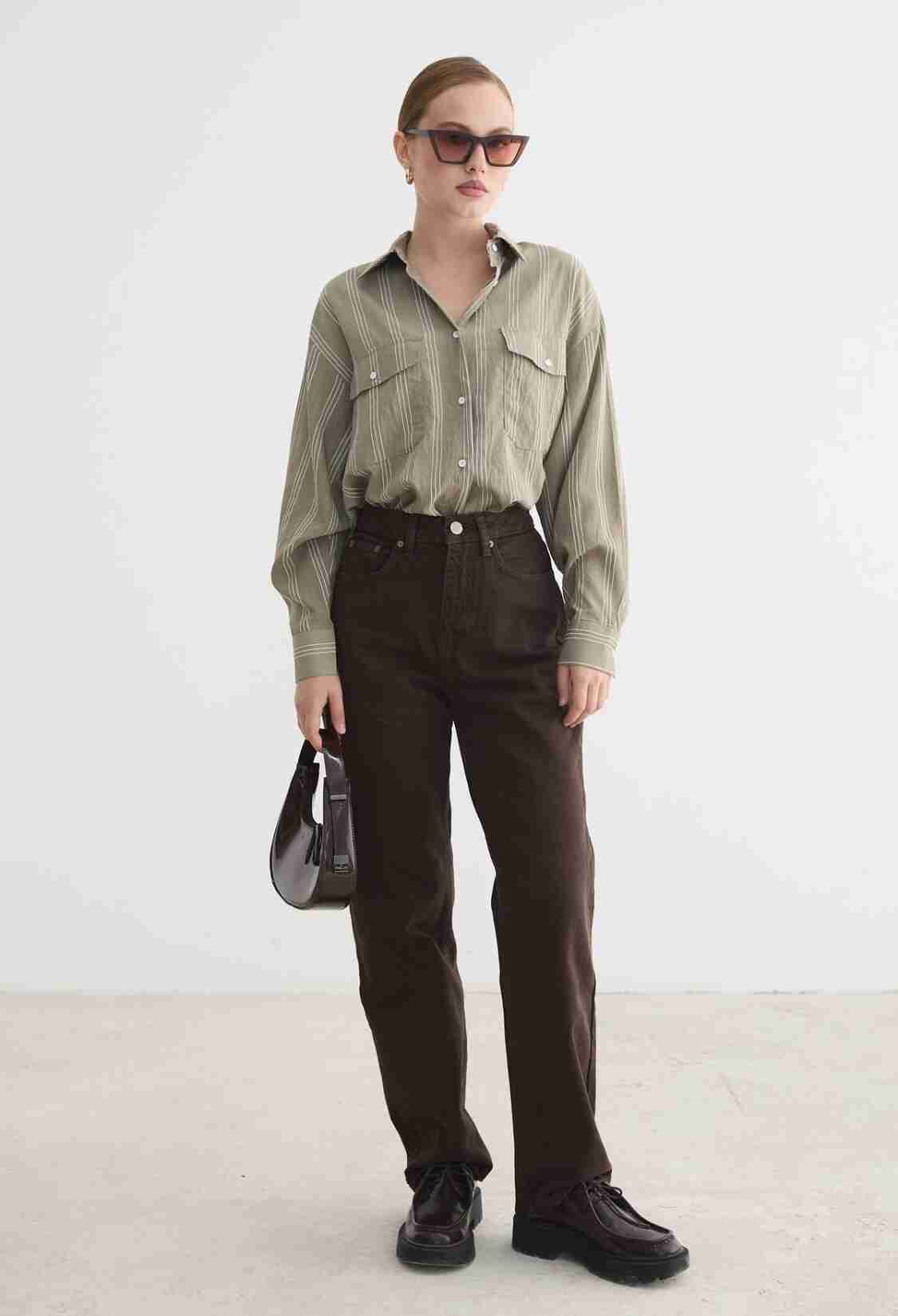 Striped Oversized Fit Shirt - Brand: Levure - Women & Kids, Baby Clothes Wholesale - TheBS Women
