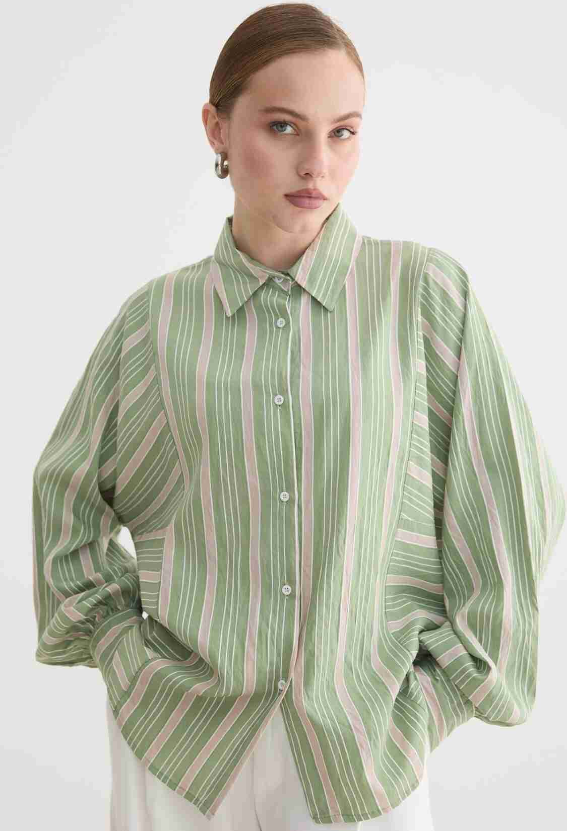 Green Casual Elegant Vintage Shirt - Brand: Levure - Women & Kids, Baby Clothes Wholesale - TheBS Women
