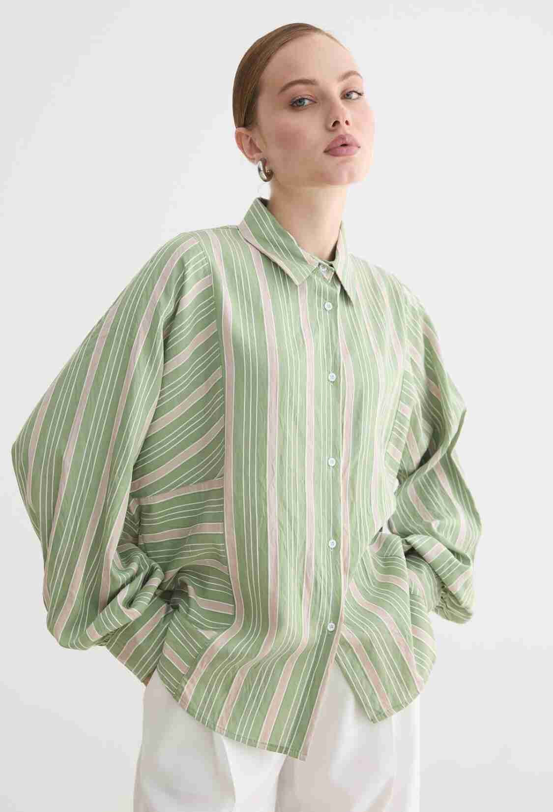 Green Casual Elegant Vintage Shirt - Brand: Levure - Women & Kids, Baby Clothes Wholesale - TheBS Women