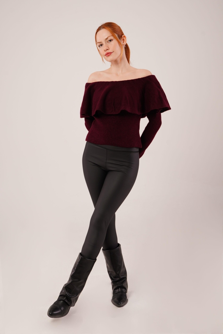 Sweater With Off Shoulder Neck - Brand: Lustrin - Women & Kids, Baby Clothes Wholesale - TheBS Women