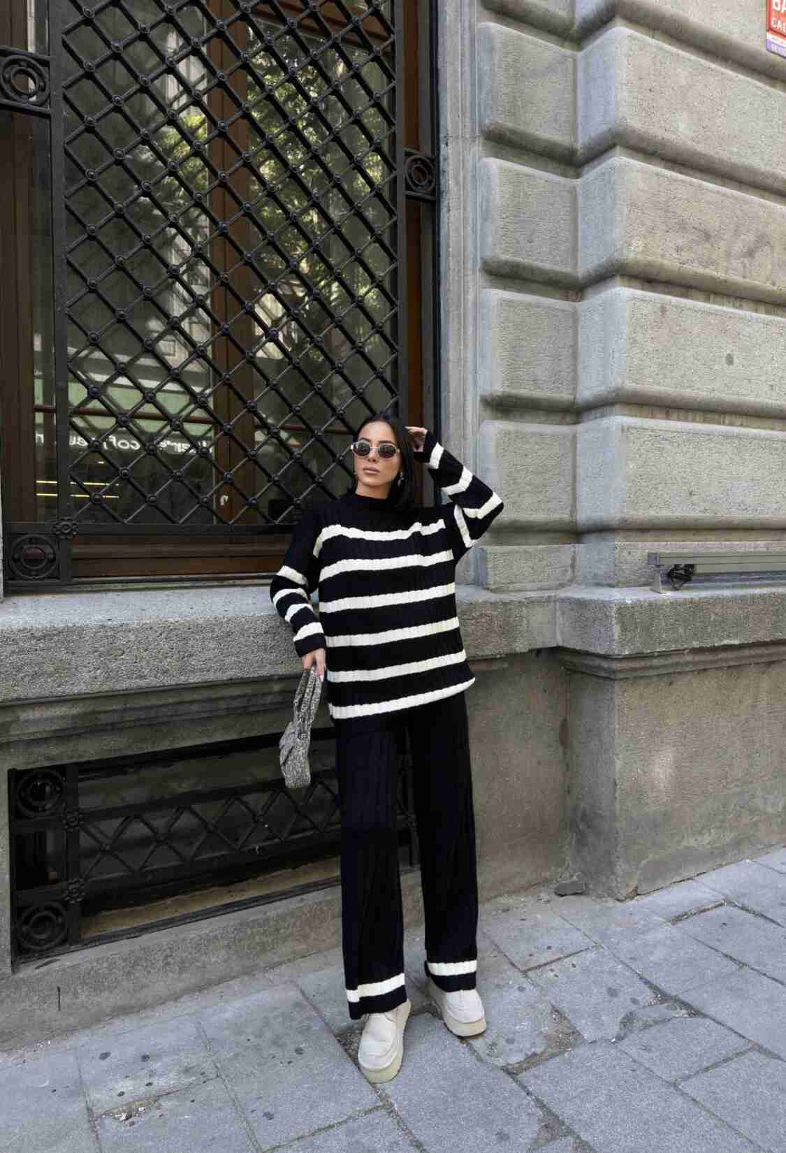 Oversized Fit Striped Palazzo Suit - Brand: My Fashion - Women & Kids, Baby Clothes Wholesale - TheBS Women
