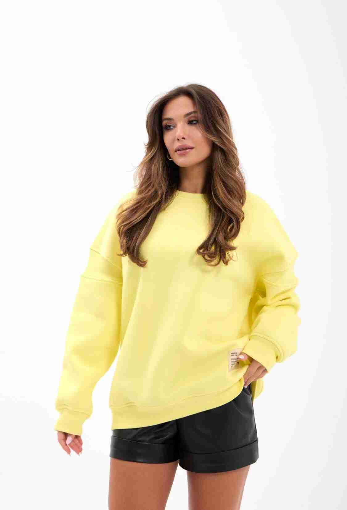 Sweatshirt Oversized Casual Crew Neck - Brand: Fame - Women & Kids, Baby Clothes Wholesale - TheBS Women