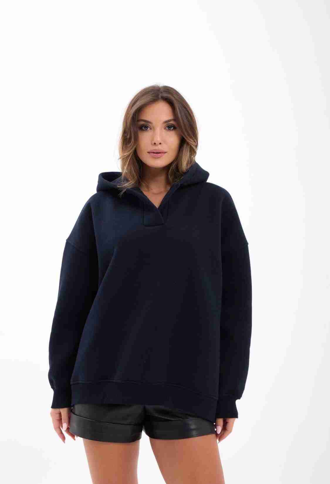 Oversized Casual Sweatshirt With Hood - Brand: Fame - Women & Kids, Baby Clothes Wholesale - TheBS Women
