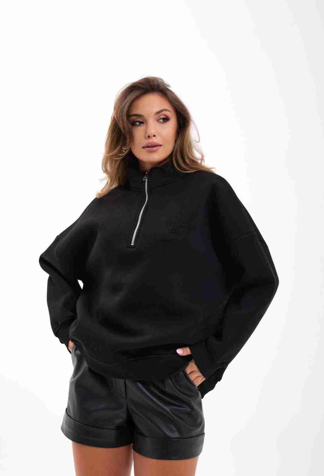 Sweatshirt Oversized Hooded Long Sleeve - Brand: Fame - Women & Kids, Baby Clothes Wholesale - TheBS Women