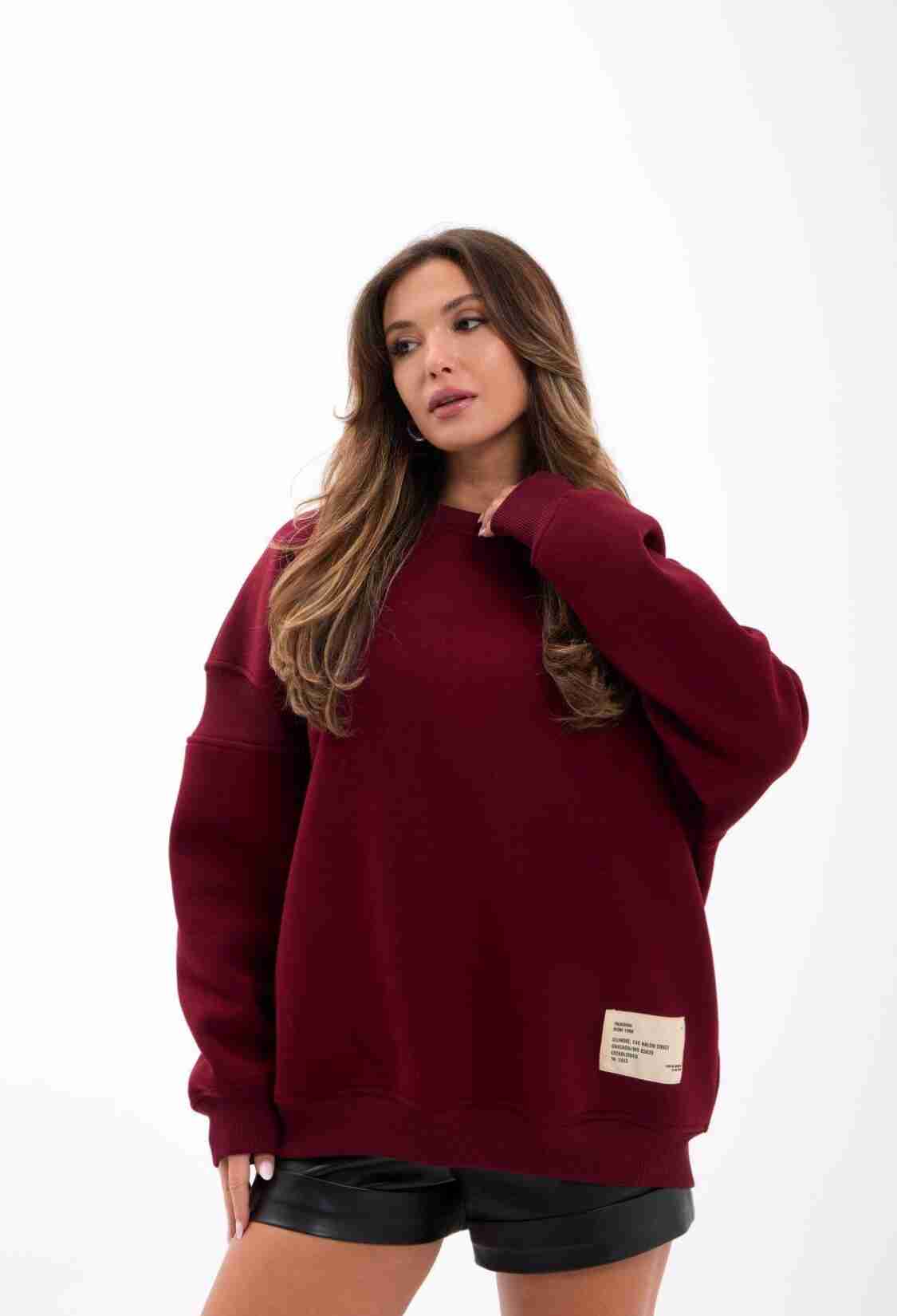 Sweatshirt Oversized Crew Neck Casual - Brand: Fame - Women & Kids, Baby Clothes Wholesale - TheBS Women