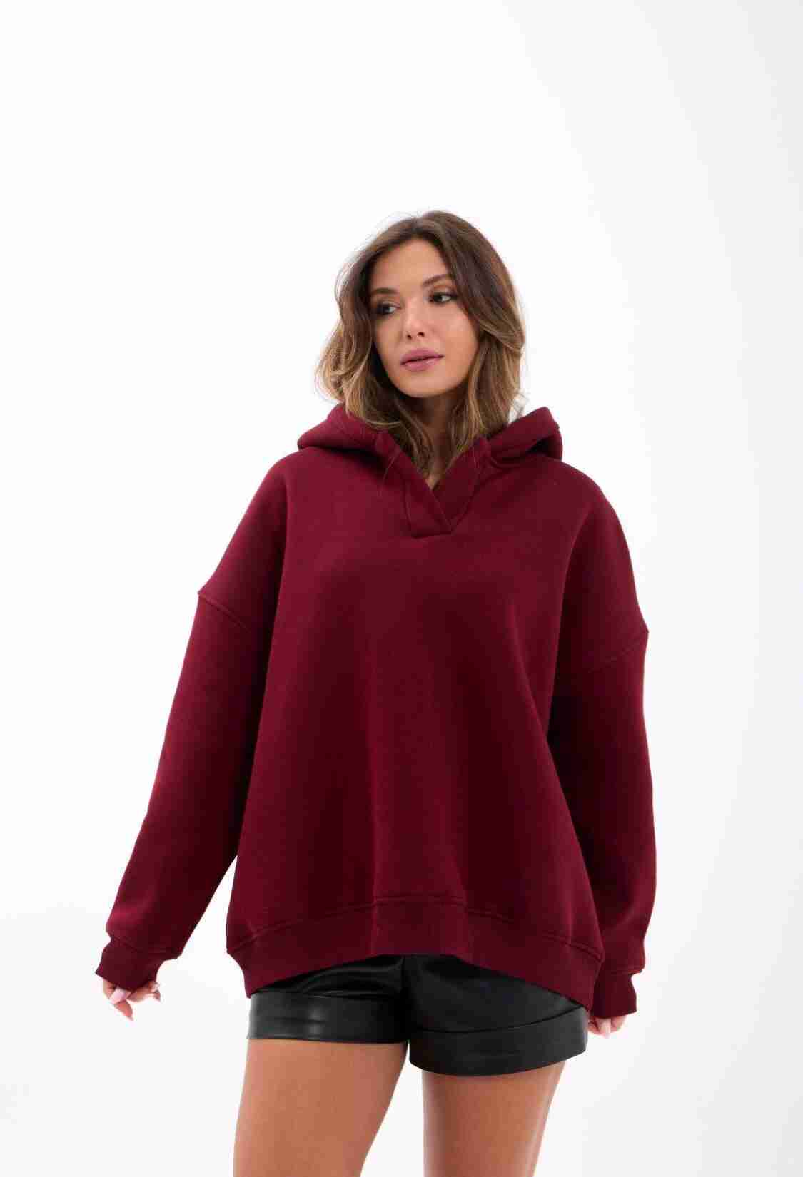 Sweatshirt With Hooded Neck And Oversized Fit - Brand: Fame - Women & Kids, Baby Clothes Wholesale - TheBS Women