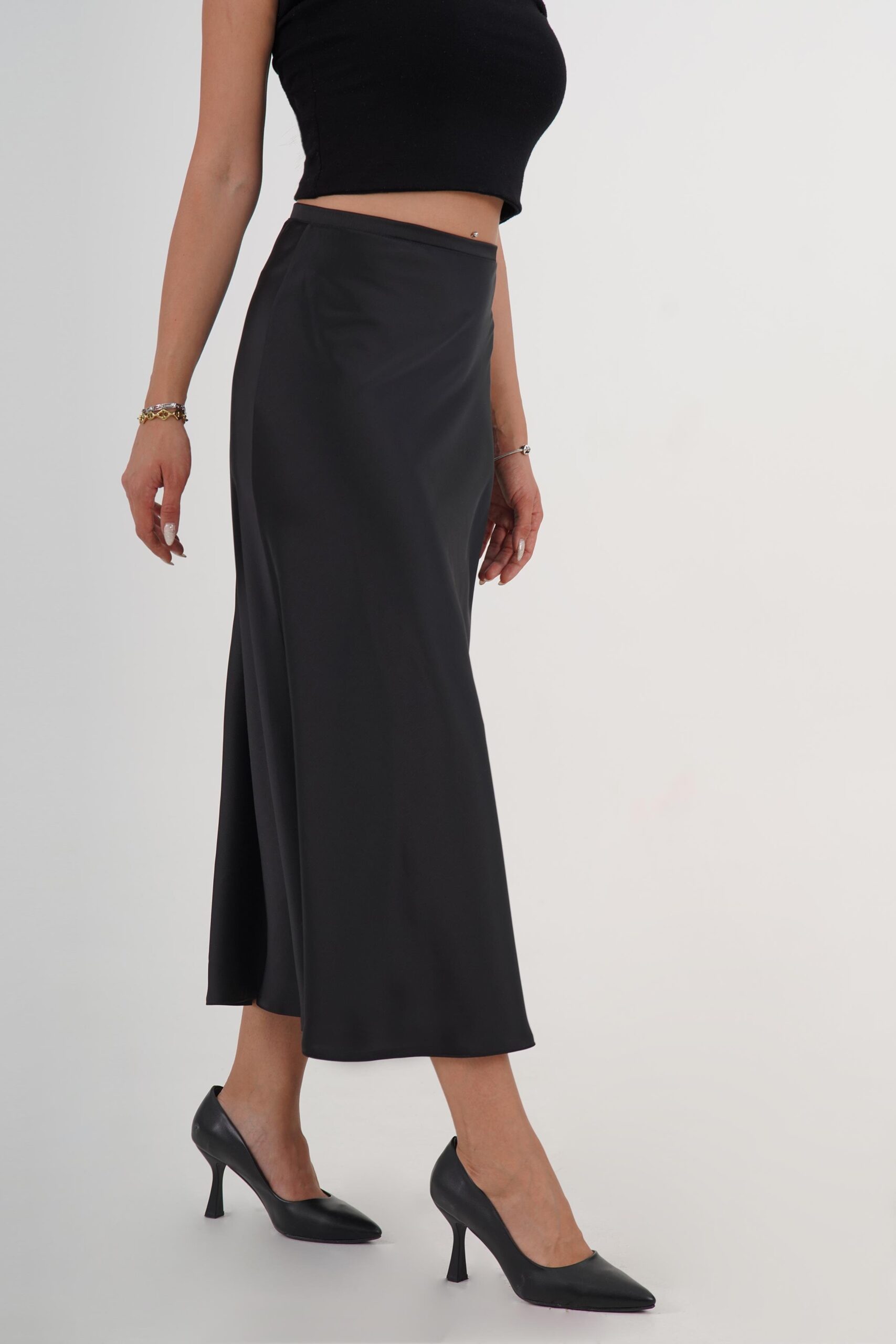 Elegant Midi Slip Skirt - Brand: Lustrin - Women & Kids, Baby Clothes Wholesale - TheBS Women