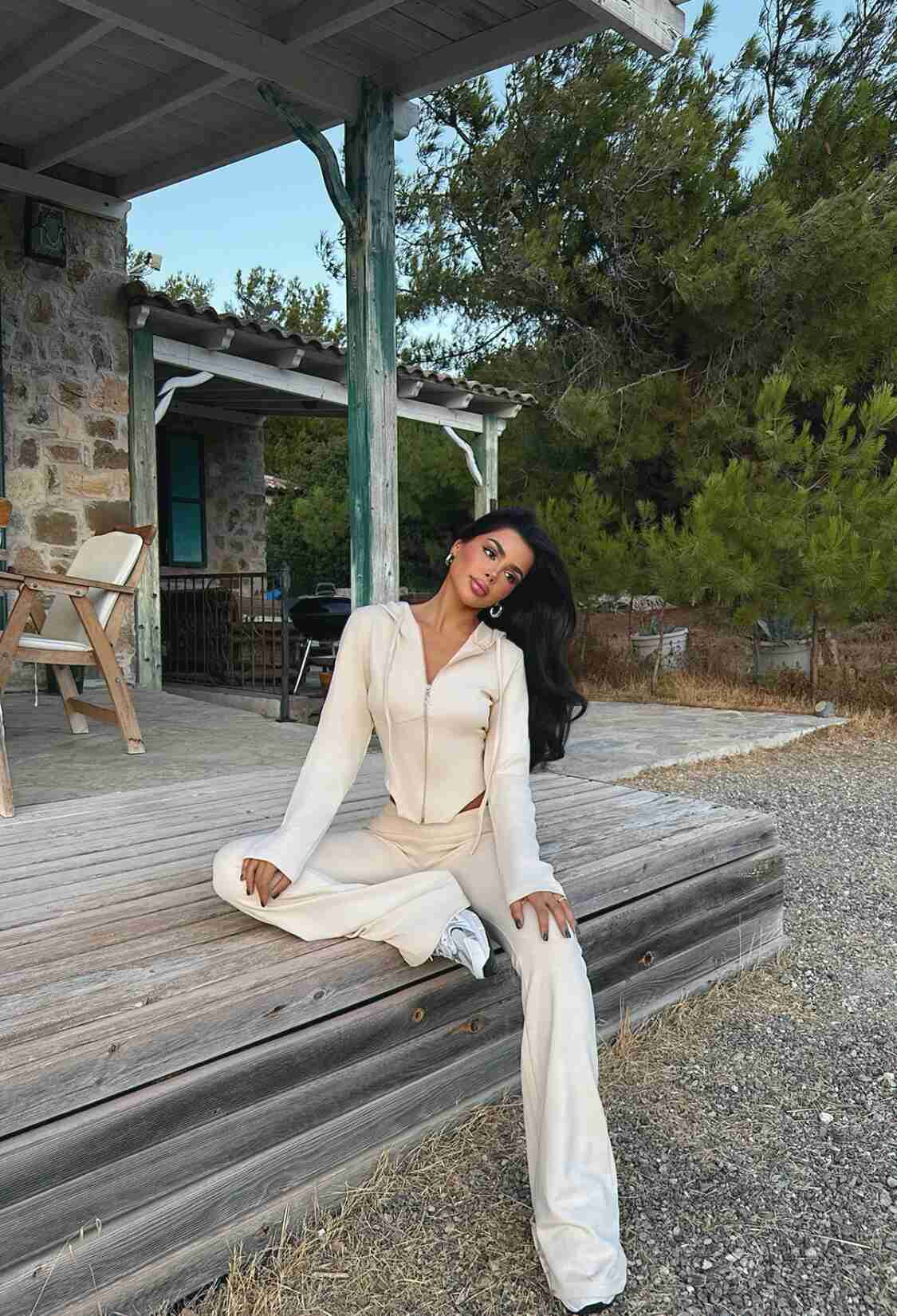 Tracksuit Slim Fit Flare Leg Zip Up Hoodie - Brand: EYYO ATELIER - Women & Kids, Baby Clothes Wholesale - TheBS Women