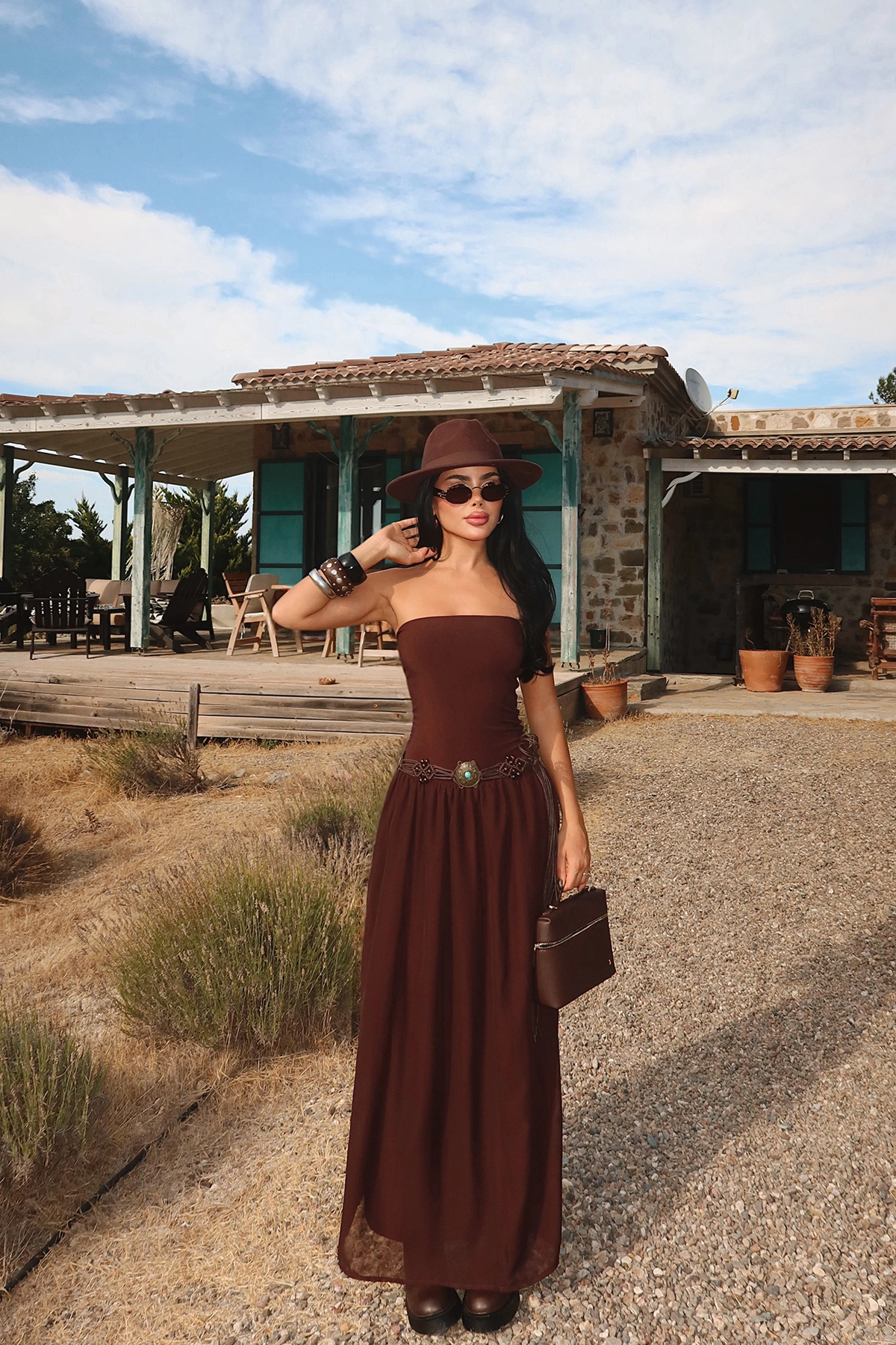 Strapless Bandeau Floor-Length Dress - Brand: EYYO ATELIER - Women & Kids, Baby Clothes Wholesale - TheBS Women