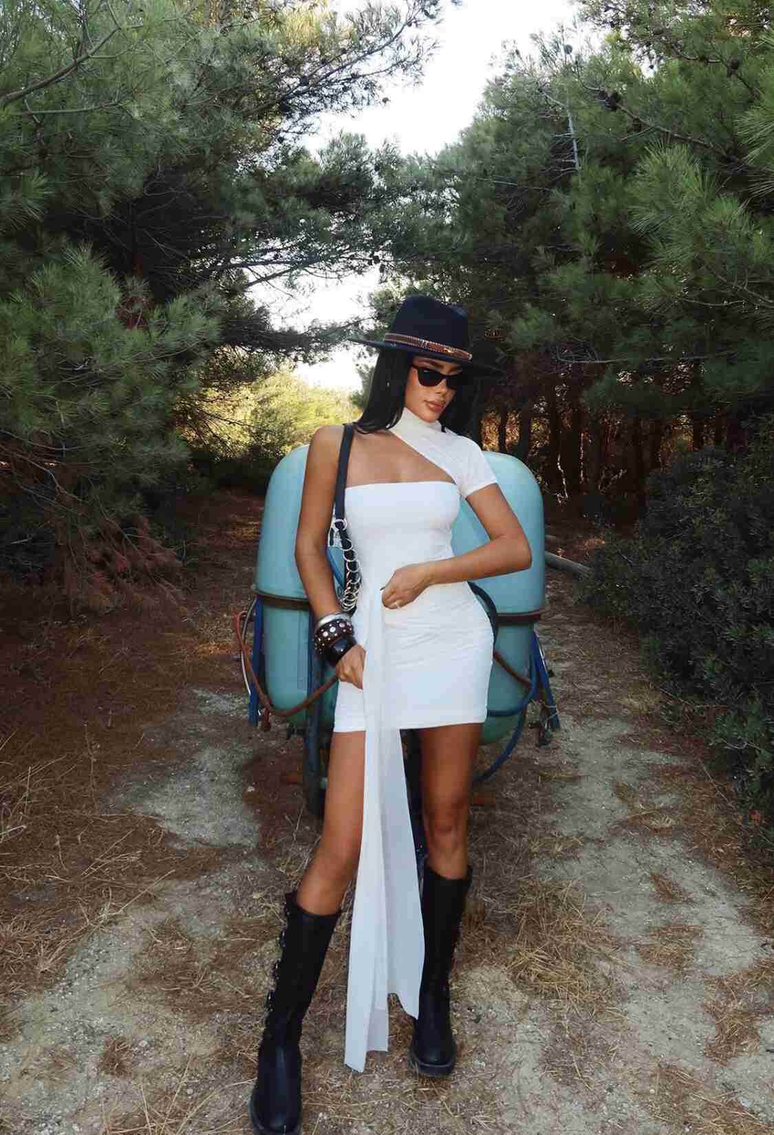 Sexy Bodycon Mini Dress With High Neck - Brand: EYYO ATELIER - Women & Kids, Baby Clothes Wholesale - TheBS Women