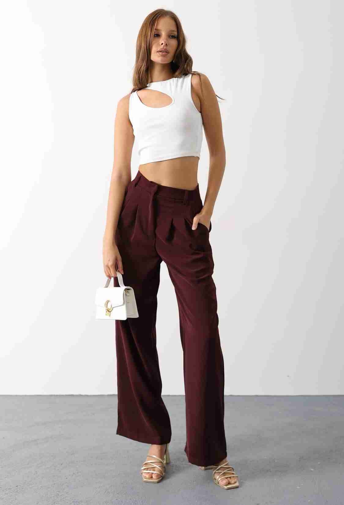 Palazzo Pants With High Waist And Wide Leg - Brand: Reyon - Women & Kids, Baby Clothes Wholesale - TheBS Women