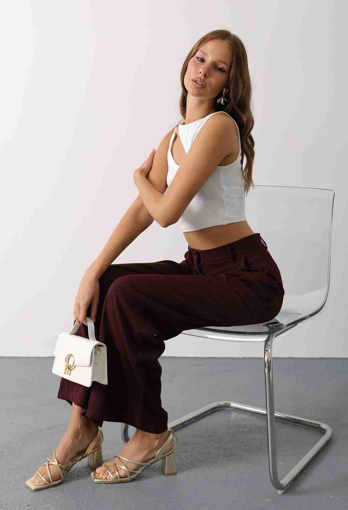 Palazzo Pants With High Waist And Wide Leg - Brand: Reyon - Women & Kids, Baby Clothes Wholesale - TheBS Women