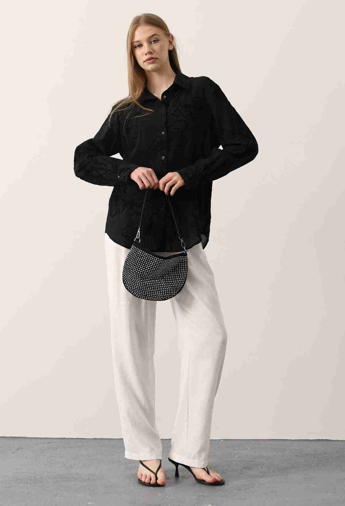 Floral Casual Elegant Shirt With Notched Neck - Brand: Reyon - Women & Kids, Baby Clothes Wholesale - TheBS Women