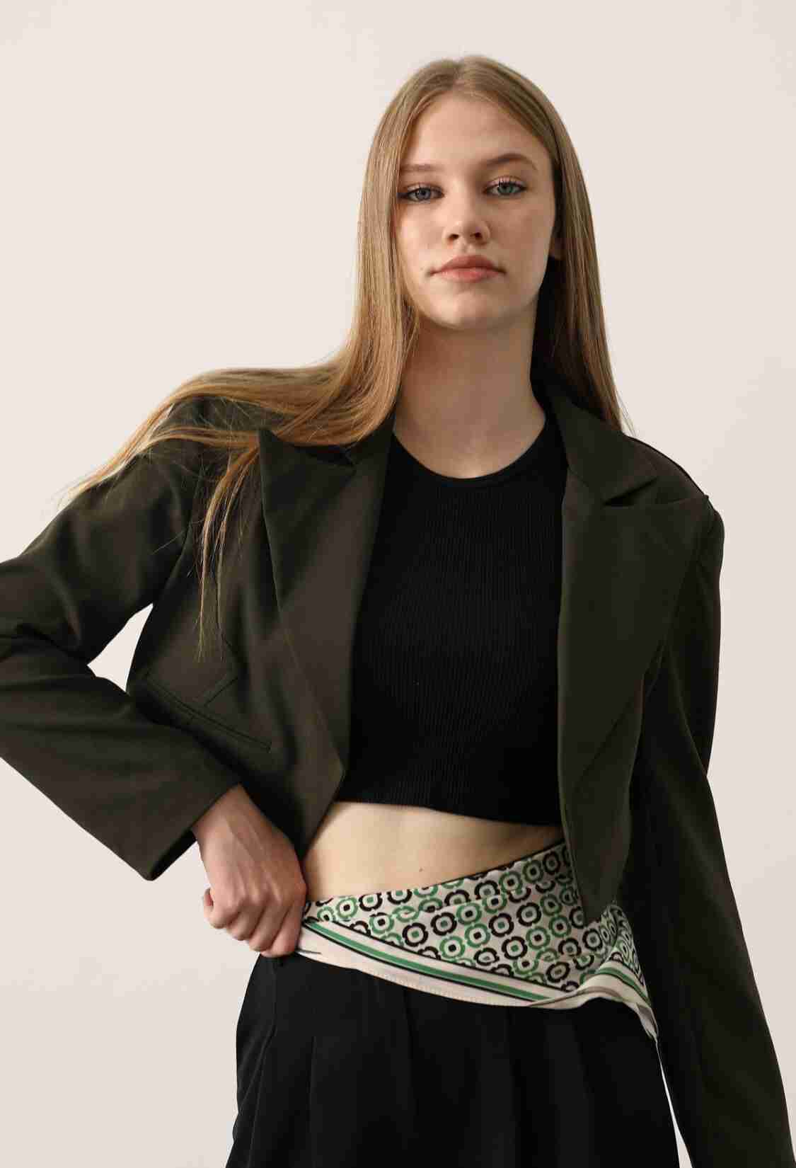 Green Casual Elegant Formal Jacket - Brand: Reyon - Women & Kids, Baby Clothes Wholesale - TheBS Women