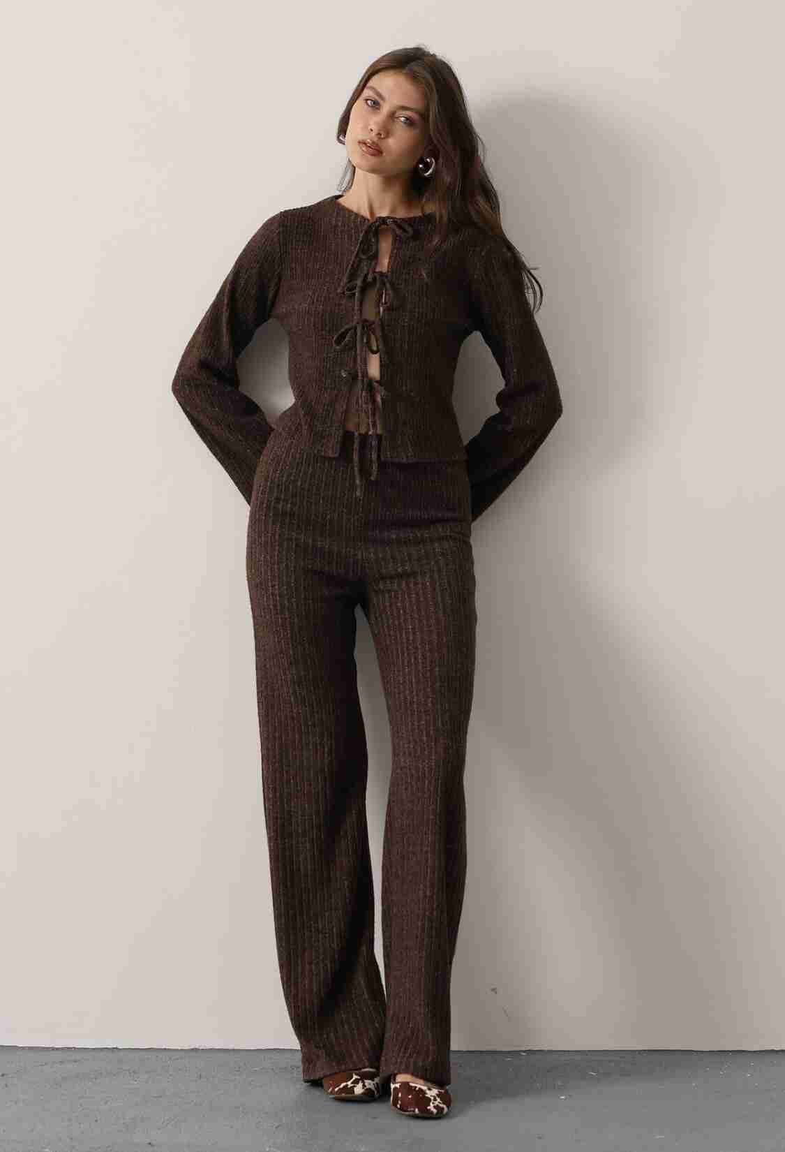 Bootcut Striped Pants High Waist Casual Elegant - Brand: Reyon - Women & Kids, Baby Clothes Wholesale - TheBS Women