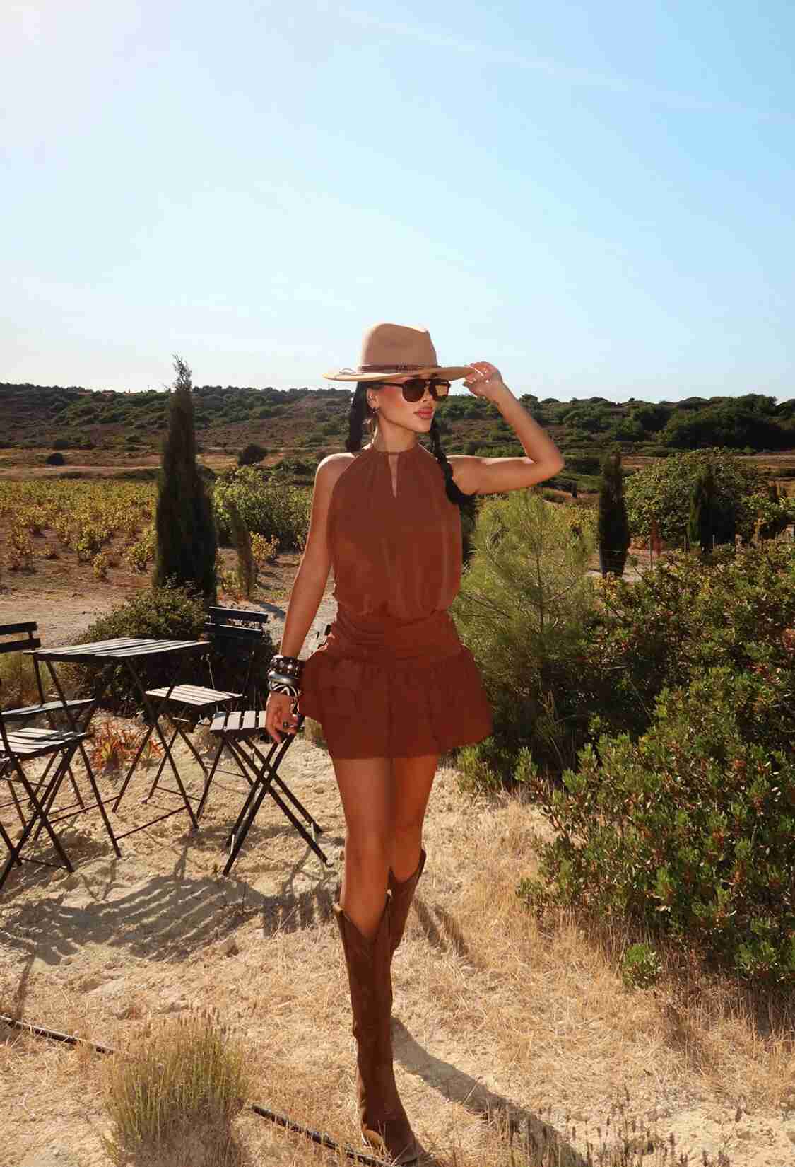Sleeveless Babydoll Mini Dress - Brand: EYYO ATELIER - Women & Kids, Baby Clothes Wholesale - TheBS Women