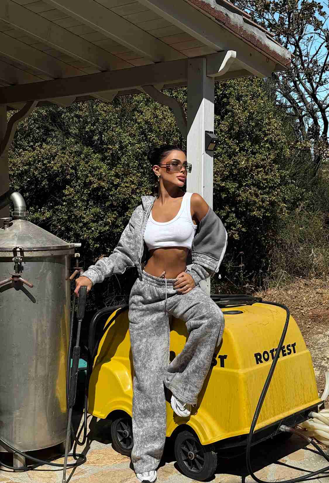 Gray Tracksuit - Brand: EYYO ATELIER - Women & Kids, Baby Clothes Wholesale - TheBS Women