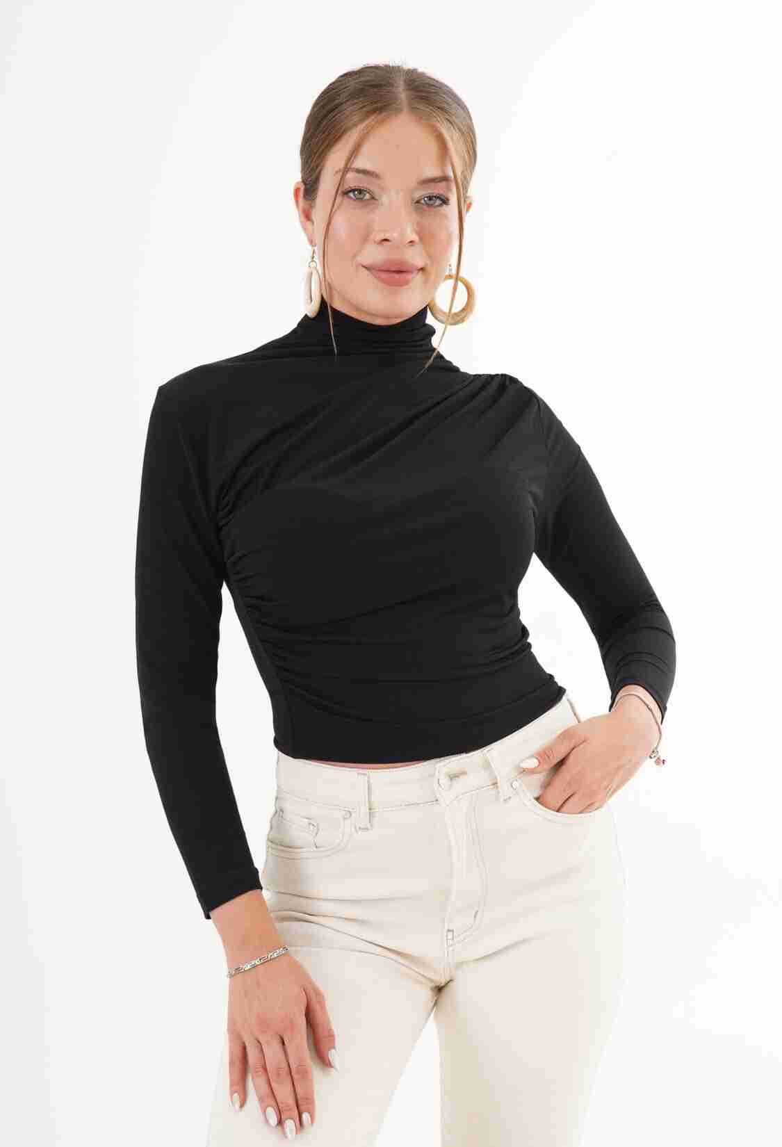 Slim Fit Elegant Modest Blouse - Brand: Lustrin - Women & Kids, Baby Clothes Wholesale - TheBS Women