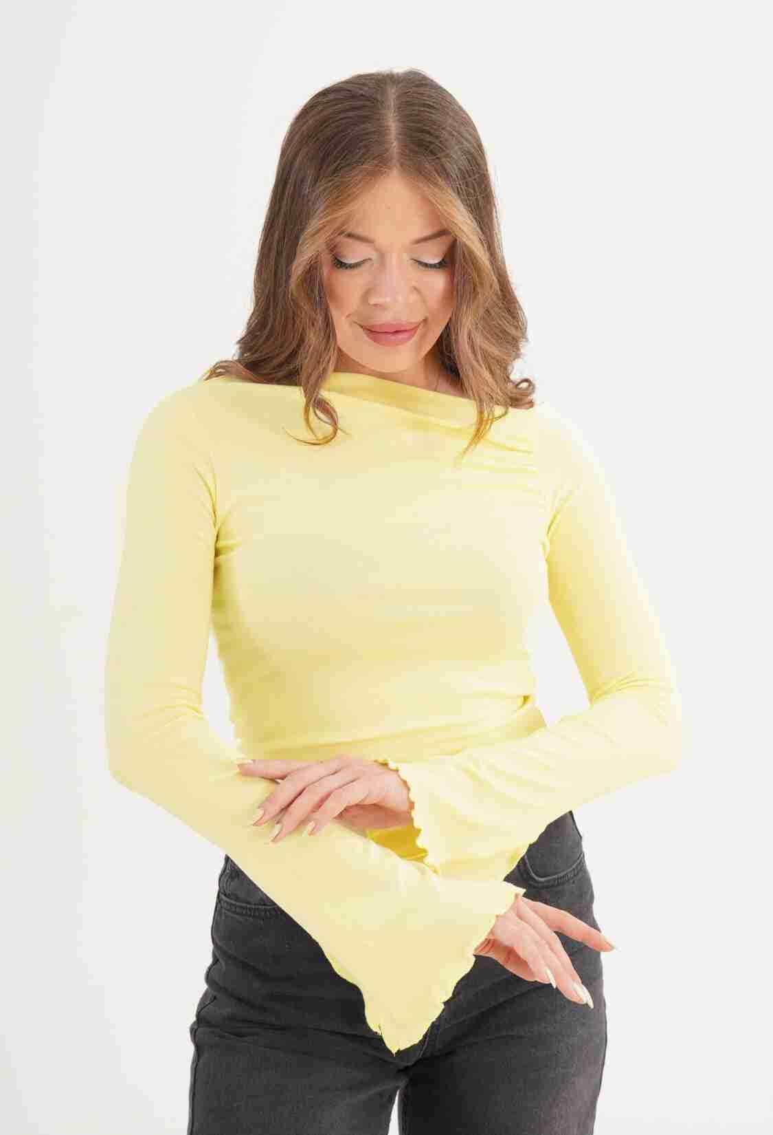 Asymmetric Cut WholesaleBasic Blouse - Brand: Lustrin - Women & Kids, Baby Clothes Wholesale - TheBS Women