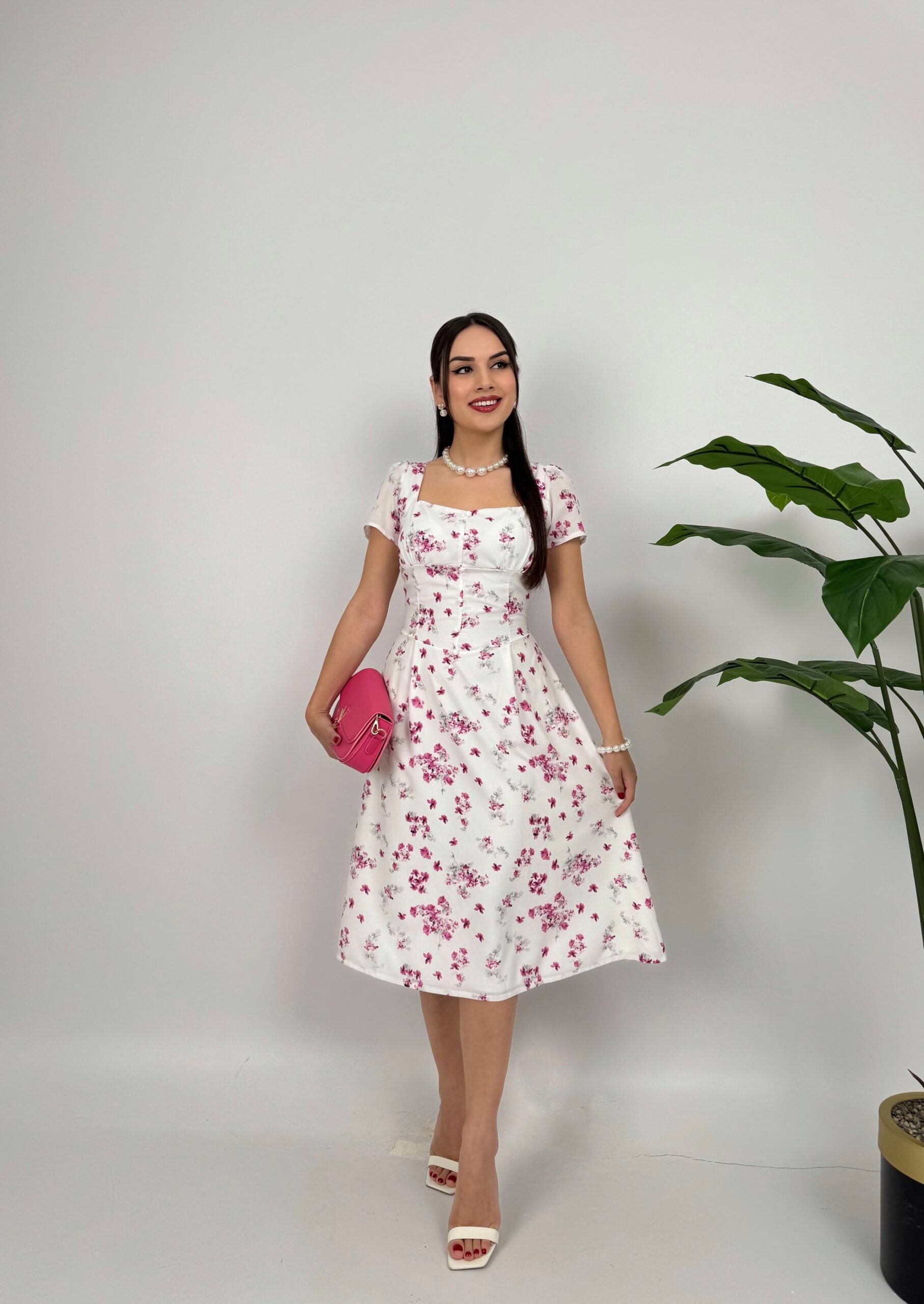 White Elegant Fit And Flare Dress - Brand: Miss Janell - Women & Kids, Baby Clothes Wholesale - TheBS Women