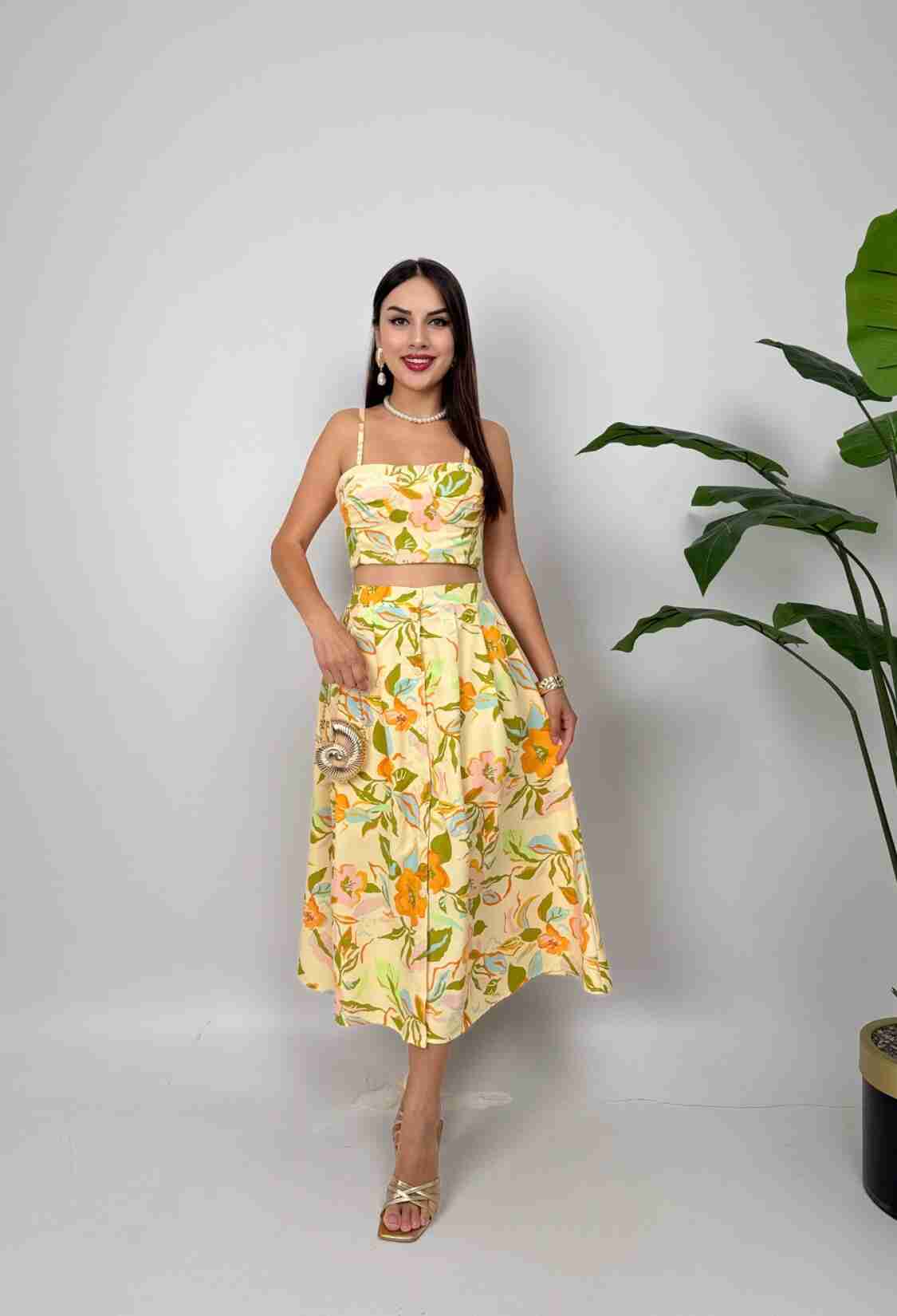 Floral Slim Fit A-Line Set - Brand: Miss Janell - Women & Kids, Baby Clothes Wholesale - TheBS Women