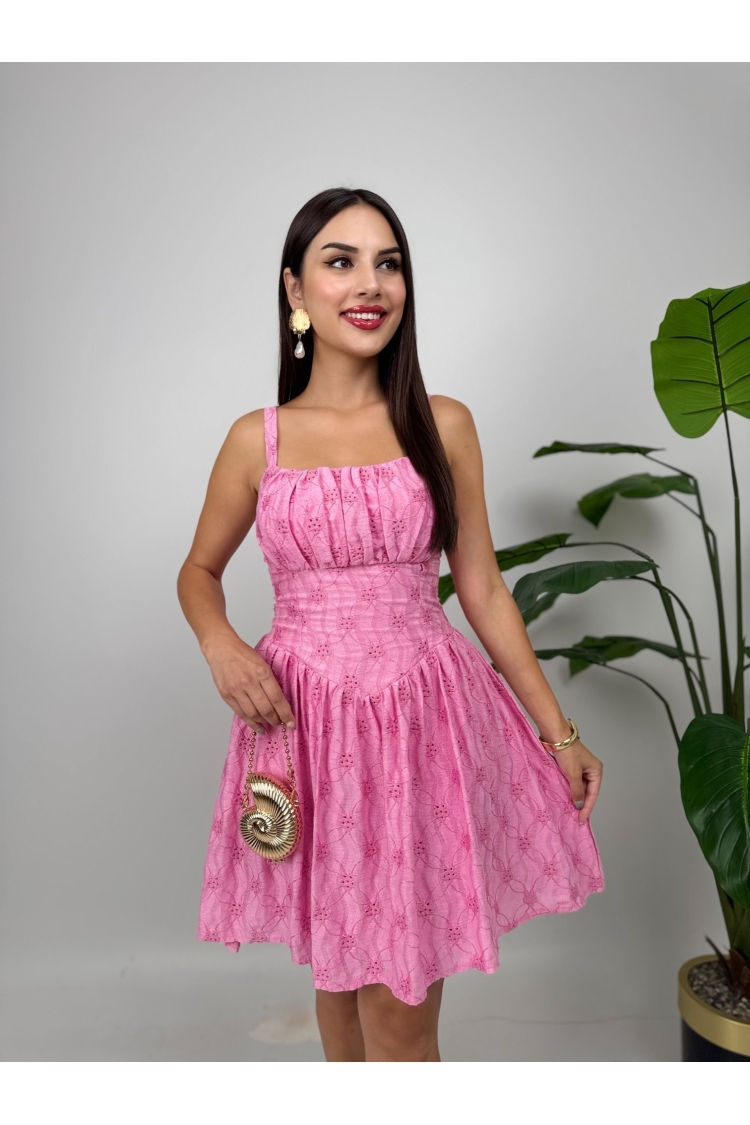 Fit And Flare Dress With Square Neck - Brand: Miss Janell - Women & Kids, Baby Clothes Wholesale - TheBS Women
