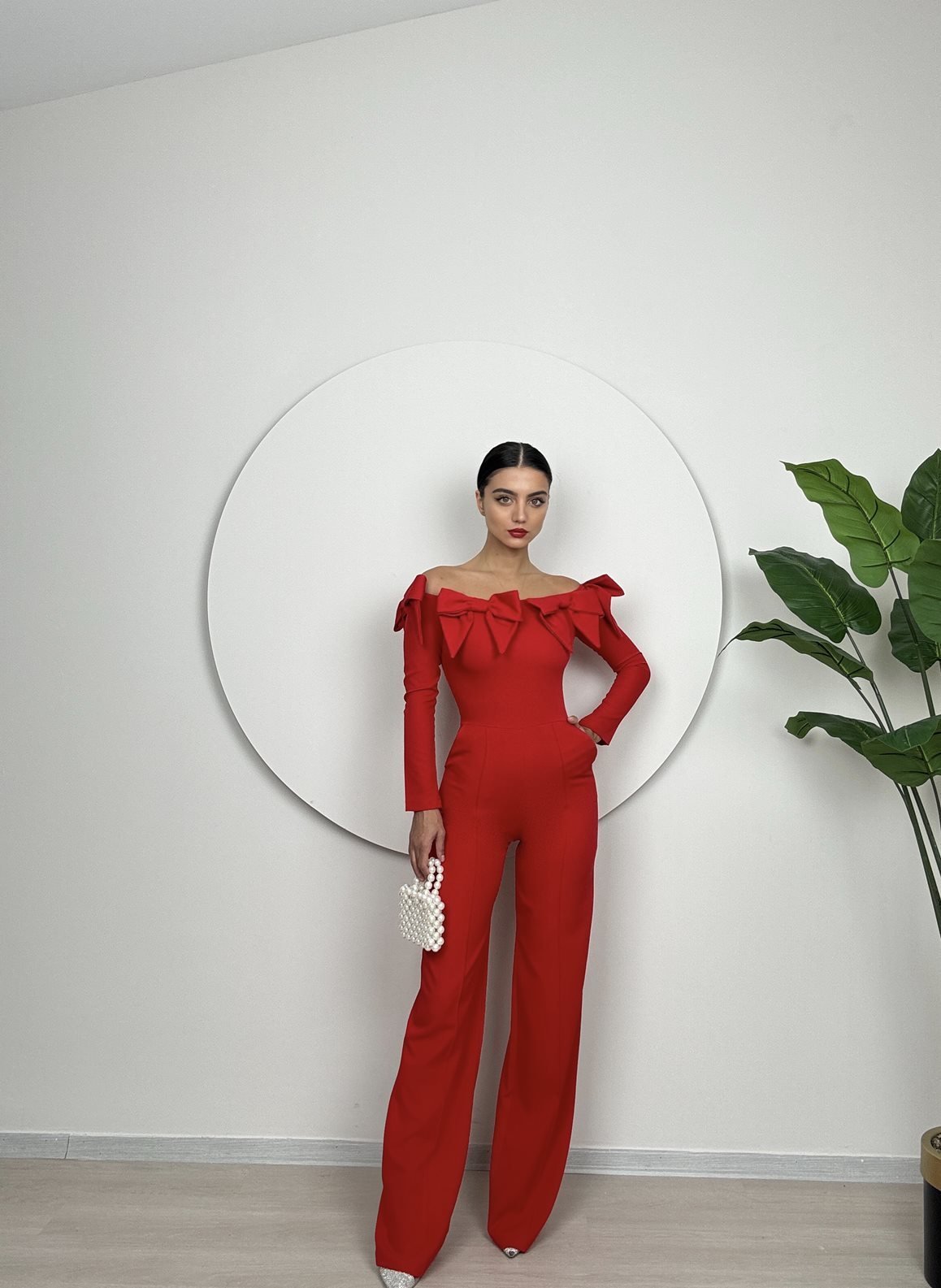 Red Sexy Elegant Tailored Jumpsuit - Brand: Miss Janell - Women & Kids, Baby Clothes Wholesale - TheBS Women