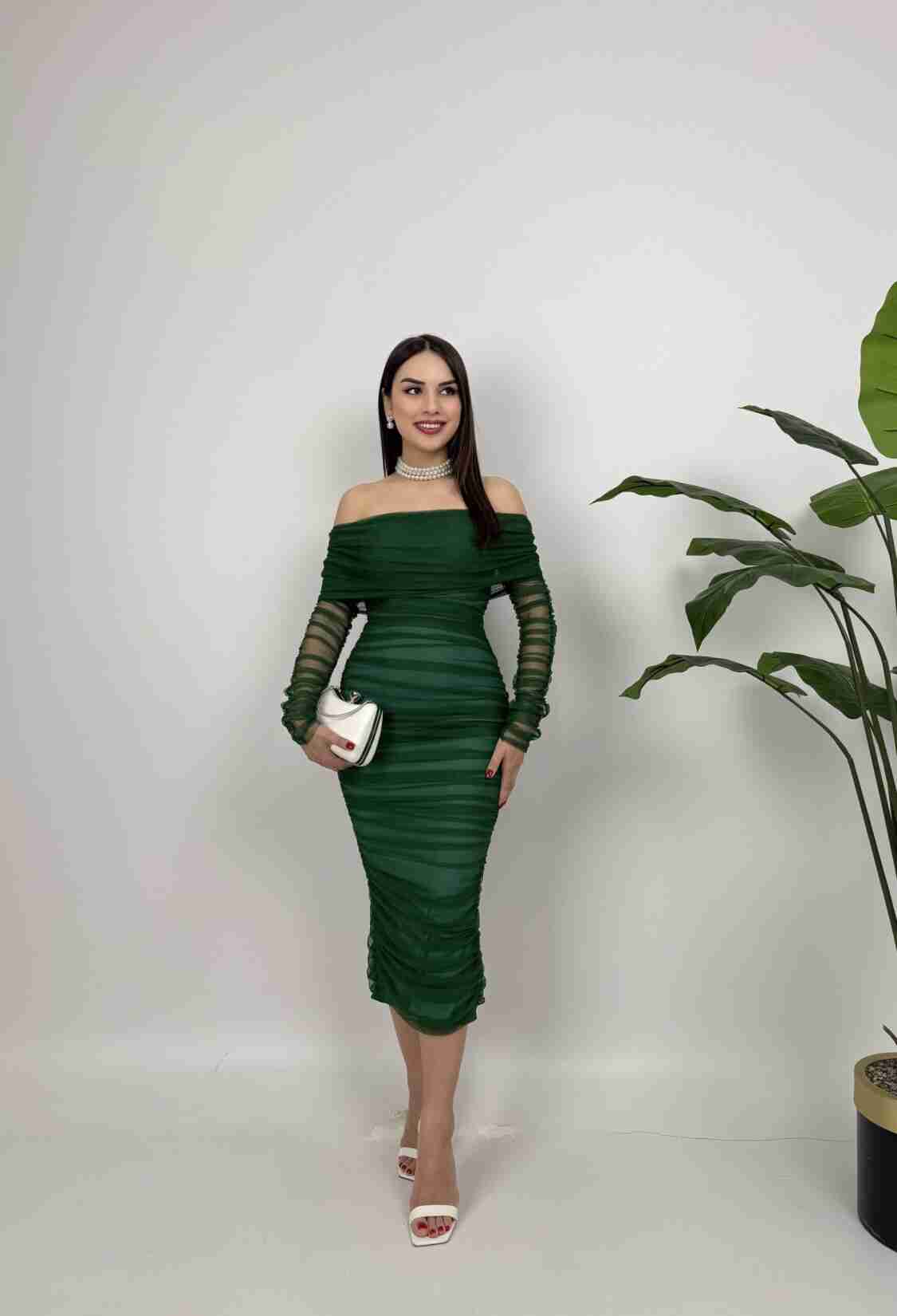 Sexy ElegantBodycon Dress Midi Off Shoulder - Brand: Miss Janell - Women & Kids, Baby Clothes Wholesale - TheBS Women