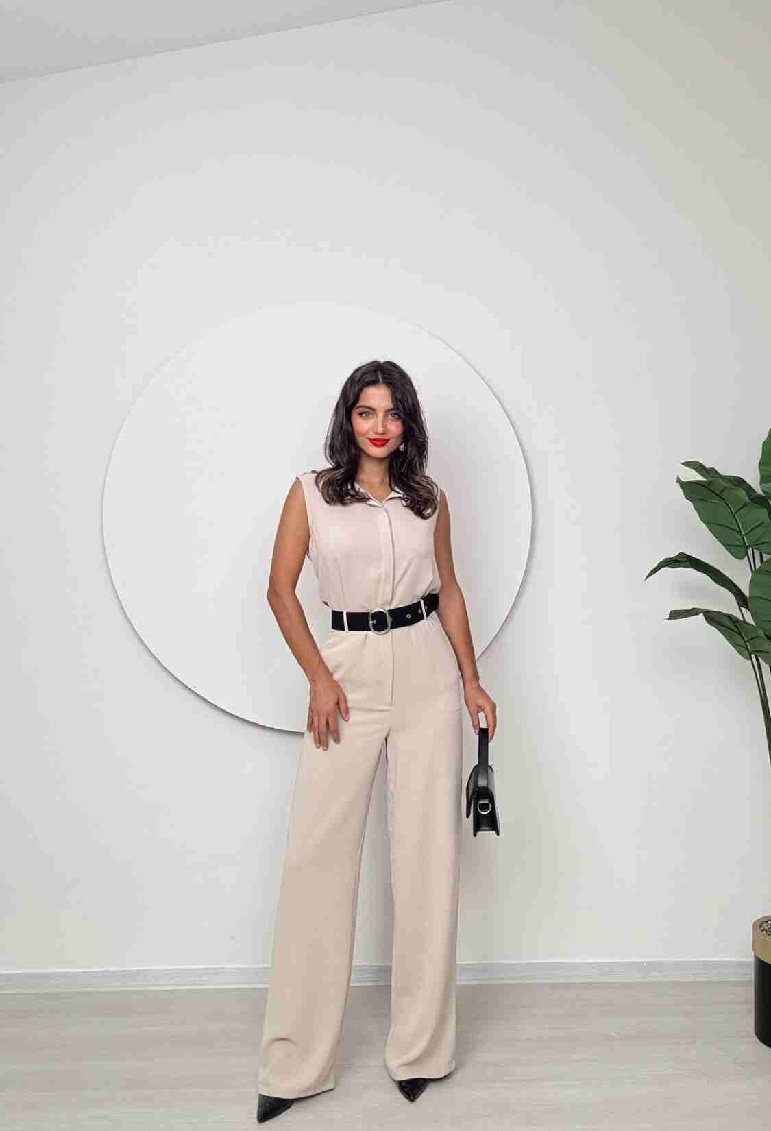 Elegant Tailored Jumpsuit With Notched Neck - Brand: Miss Janell - Women & Kids, Baby Clothes Wholesale - TheBS Women