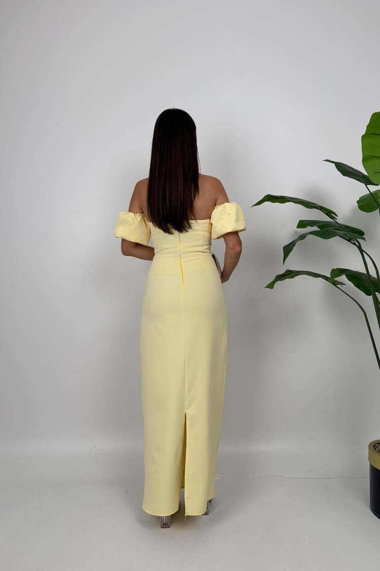 ElegantSheath Dress With Puff Cap Sleeves - Brand: Miss Janell - Women & Kids, Baby Clothes Wholesale - TheBS Women