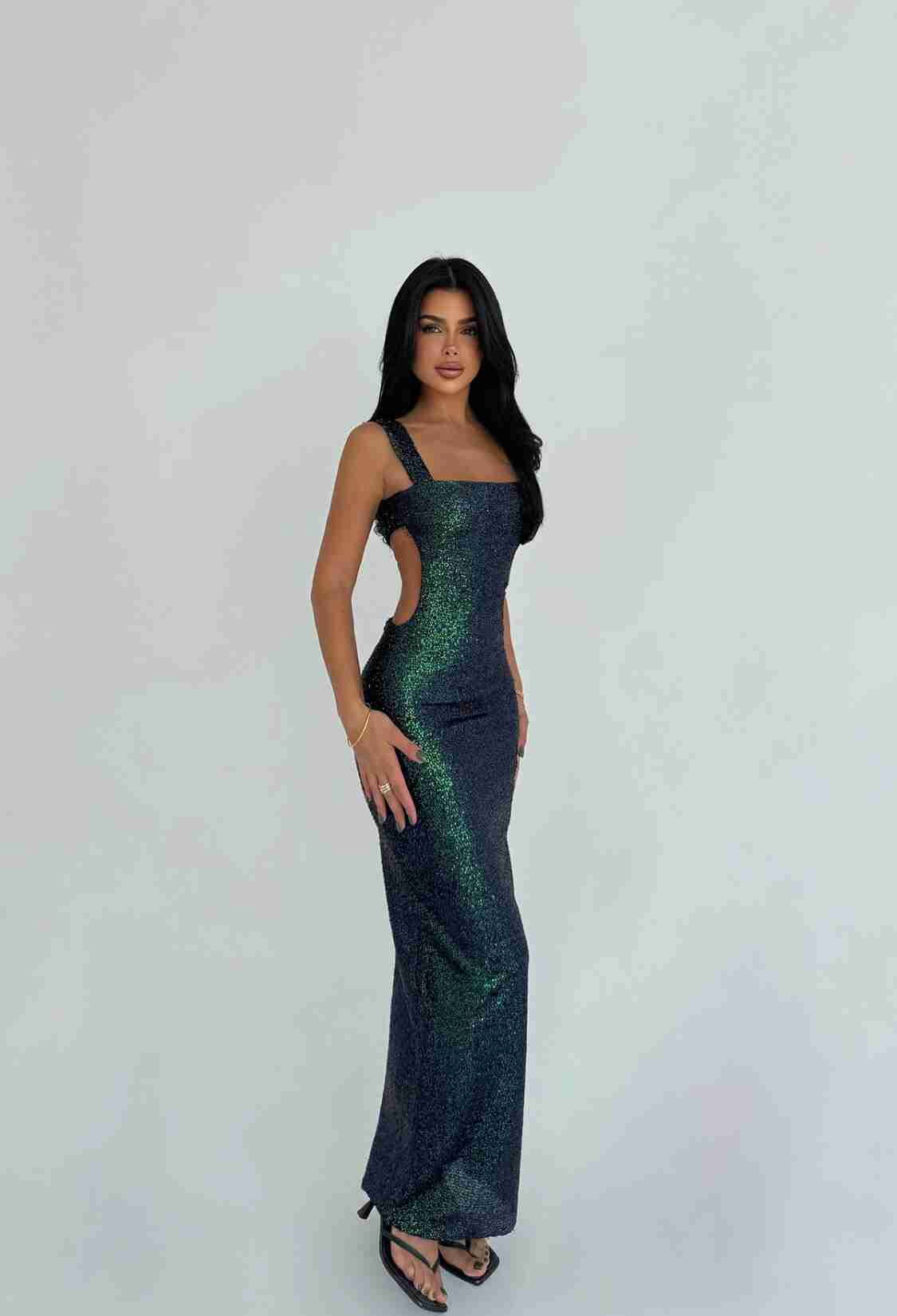 Mix Color Bodycon Dress With Sequined Glam - Brand: EYYO ATELIER - Women & Kids, Baby Clothes Wholesale - TheBS Women