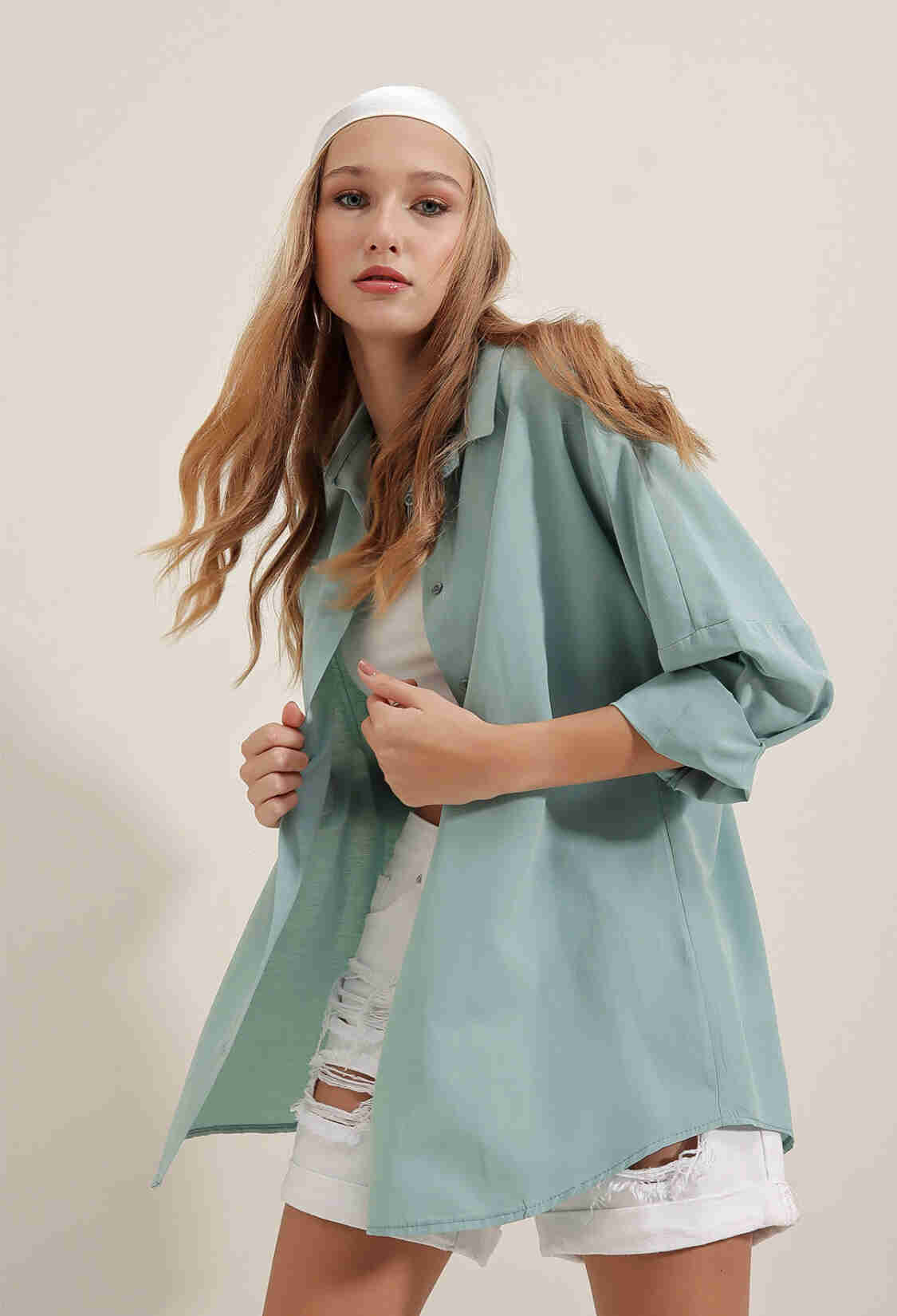 Shirt - Aqua Green - Brand: Bigdart - Women & Kids, Baby Clothes Wholesale - TheBS Women