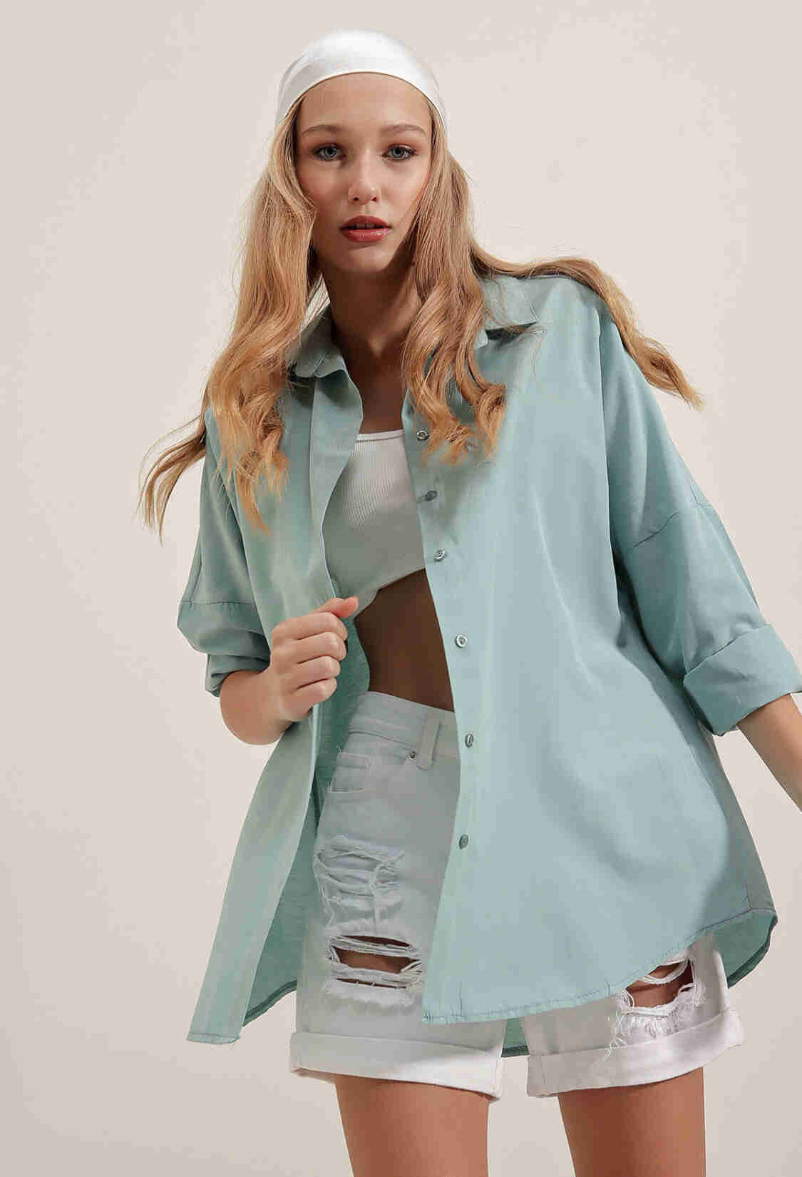 Shirt - Aqua Green - Brand: Bigdart - Women & Kids, Baby Clothes Wholesale - TheBS Women