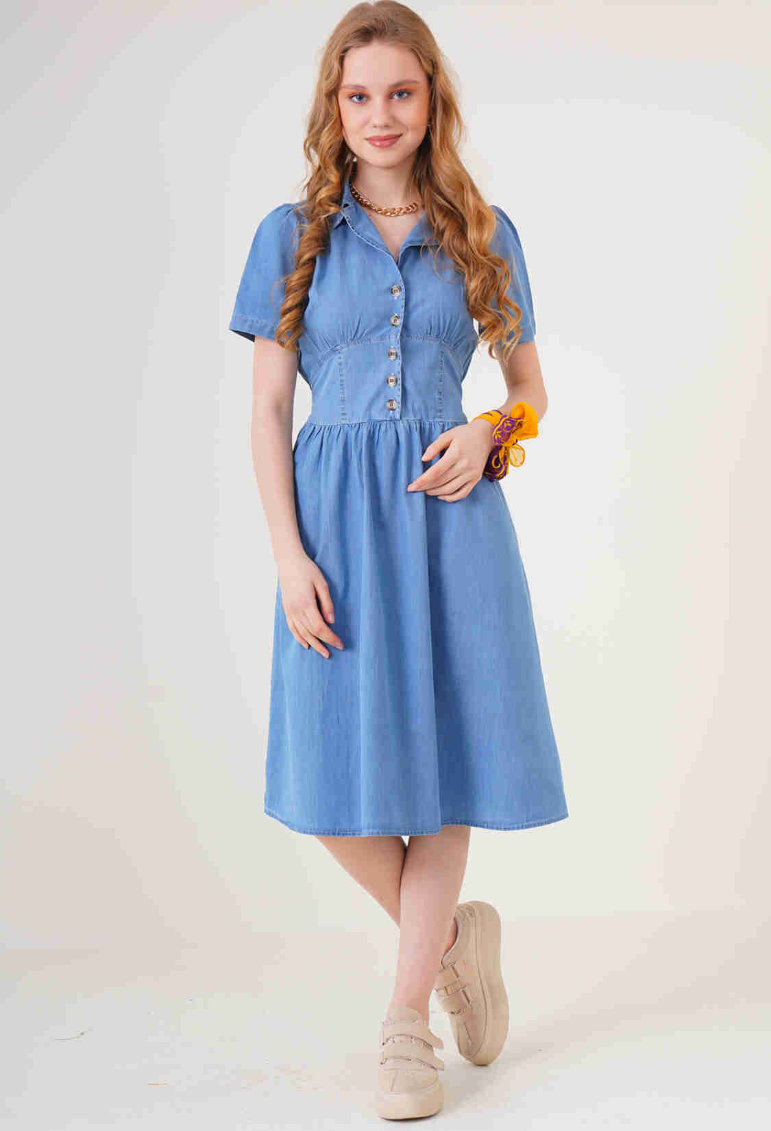 Denim Dress - Blue - Brand: Bigdart - Women & Kids, Baby Clothes Wholesale - TheBS Women