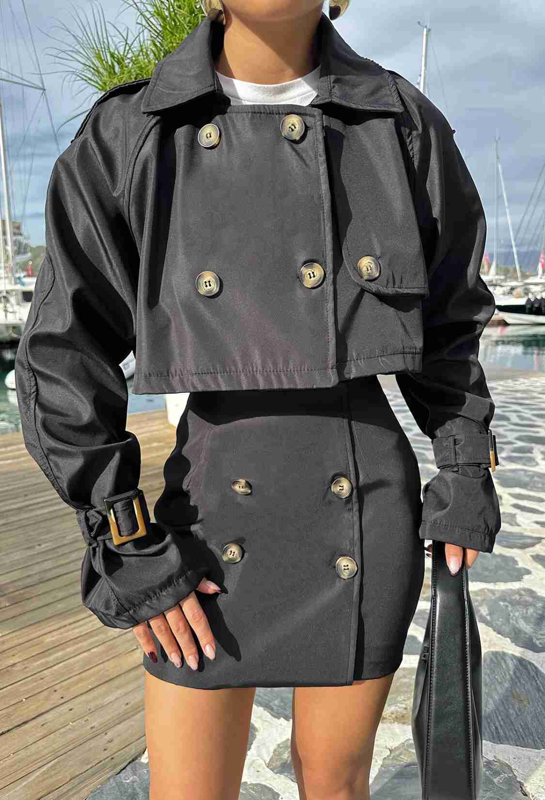 CocoButton Detailed Skirt Suit - Brand: EYYO ATELIER - Women & Kids, Baby Clothes Wholesale - TheBS Women